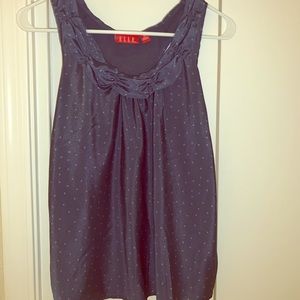 Blue silky tank